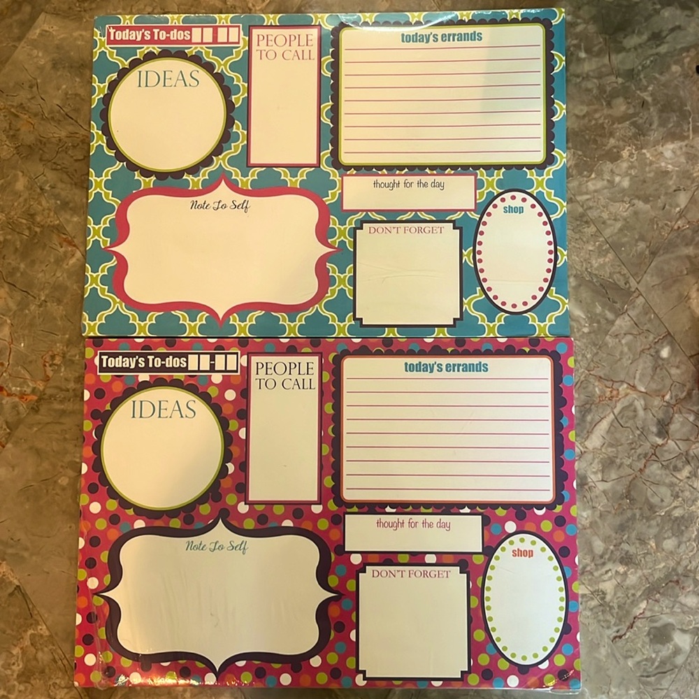 NEW TWO PACK To Do List Pads of Paper